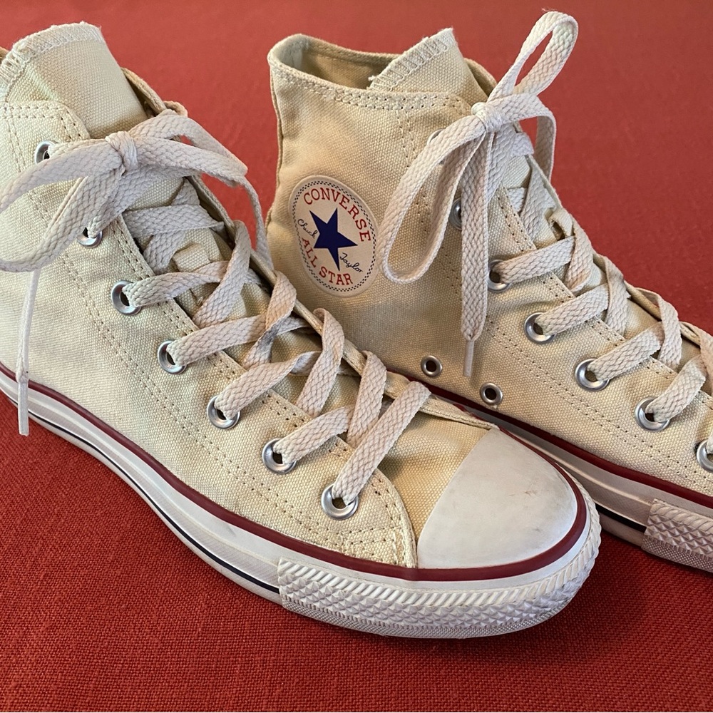 Converse Chuck Taylor All Star High Top Sneakers Ivory Cream Men’s 6 Women’s 8